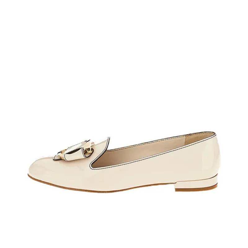 FERRAGAMO GANCINI Loafers Women's White-0