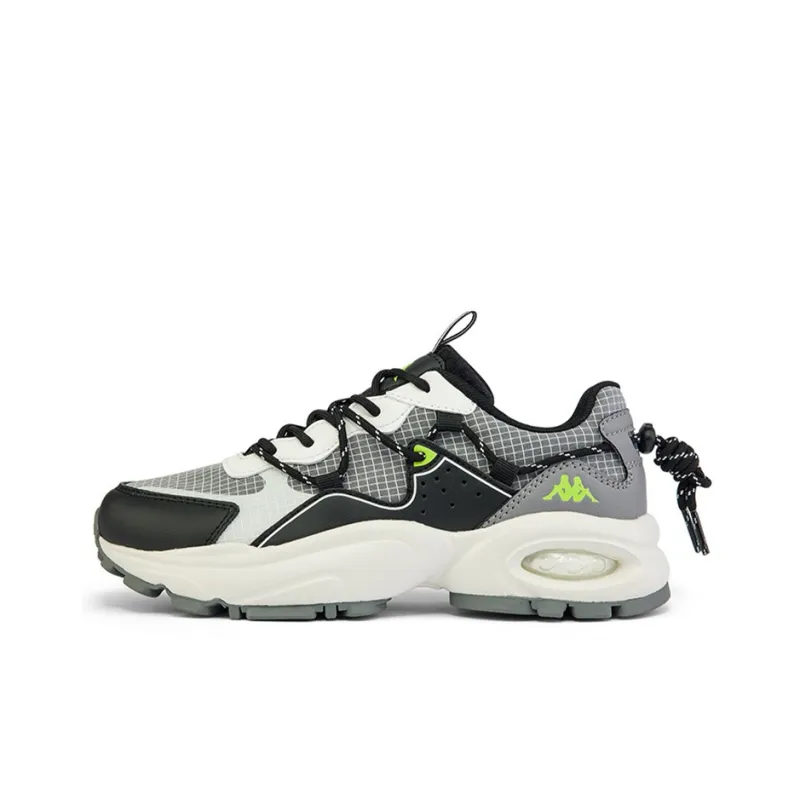 Kappa Shock Absorbers With Slip Resistant And Abrasion Resistant Properties Low Top Chunky Sneakers Unisex Black-0