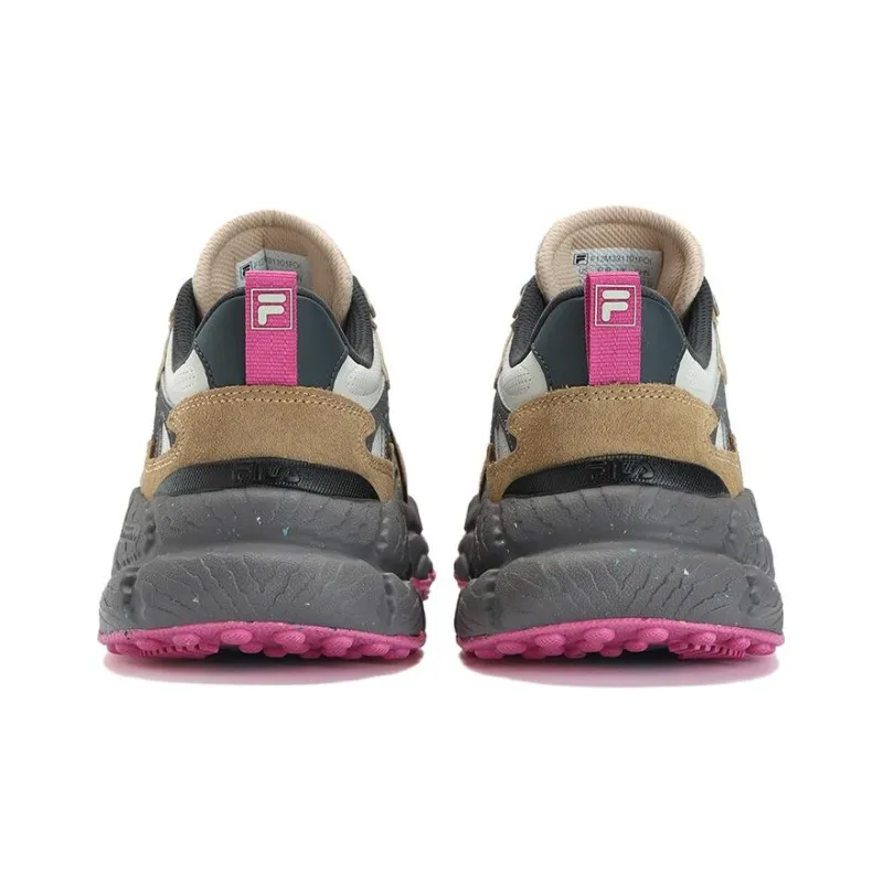 FILA Fern Sneakers Anti Slip Wear Resistant Low Top Chunky Sneakers Men's Oyster Gray-3