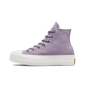 Converse Chuck Taylor All Star Lift Platform Canvas Anti Slip Wear Resistant High Top Canvas Shoes Women's Purple