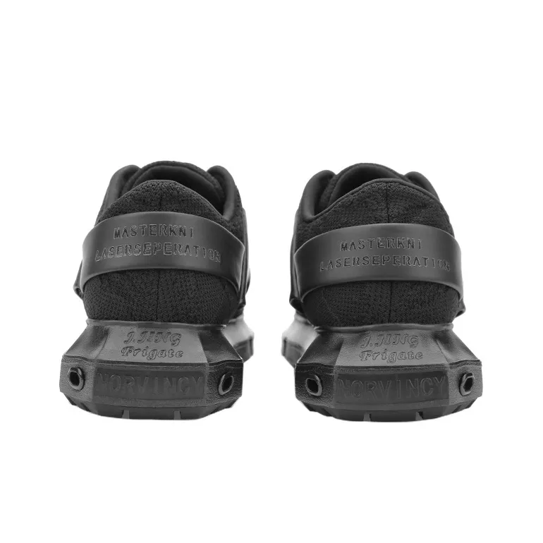 NORVINCY Chunky Sneakers Unisex Low Top Black-3