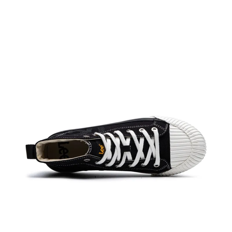 Lee Lightweight And Breathable High Top Canvas Shoes Unisex Black-2