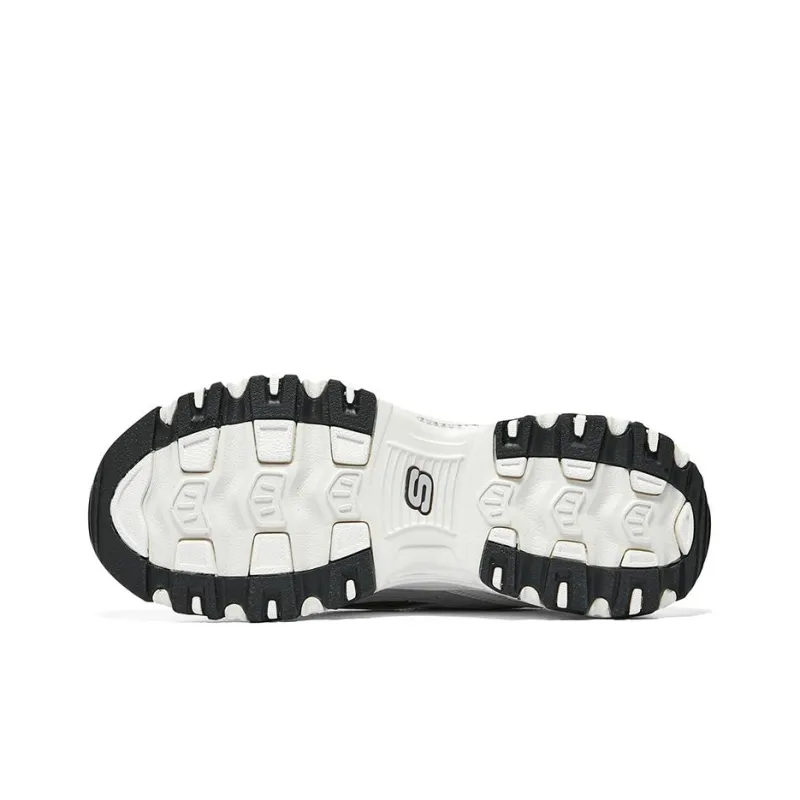 Skechers D'Lites 1.0 Shoes 'White Grey Brown' Women's-5