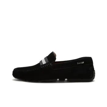 BALLY Pearce Black Suede Loafers Men Black