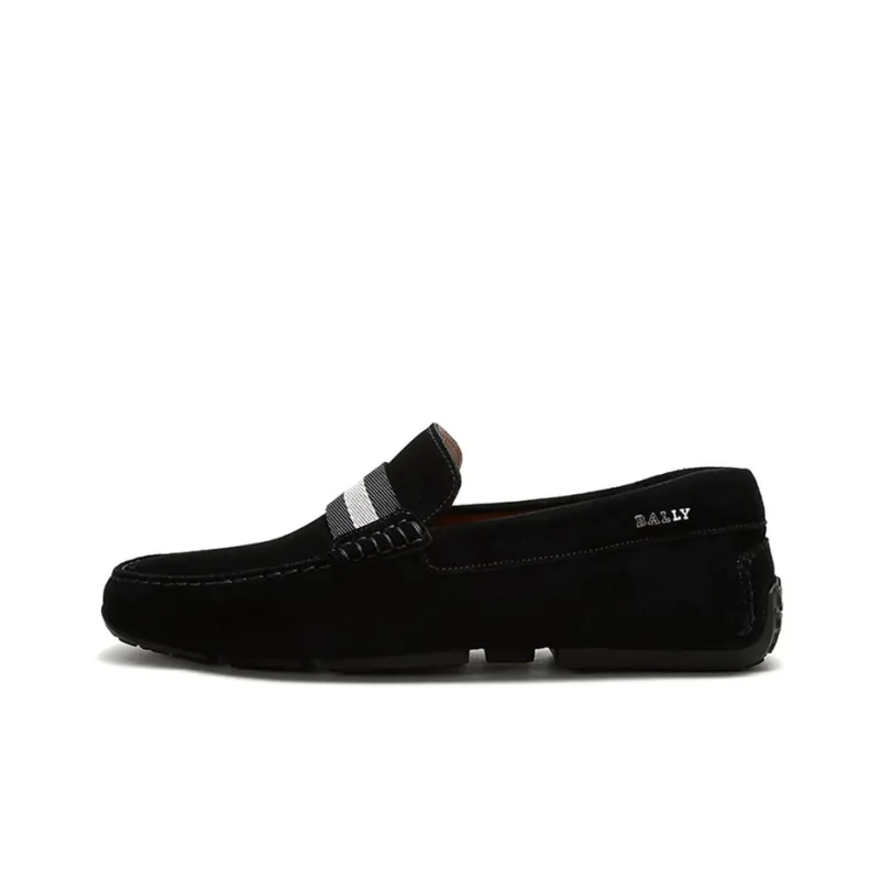 BALLY Pearce Black Suede Loafers Men Black-0