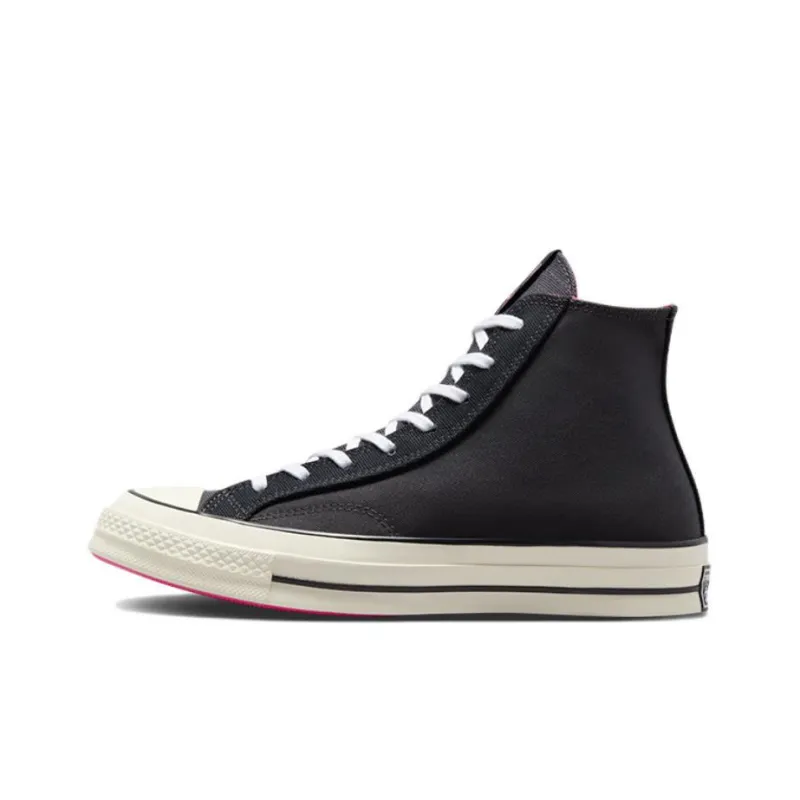 Converse Chuck 70 Wear Resistant High Top Canvas Shoes Unisex Black Pink-0