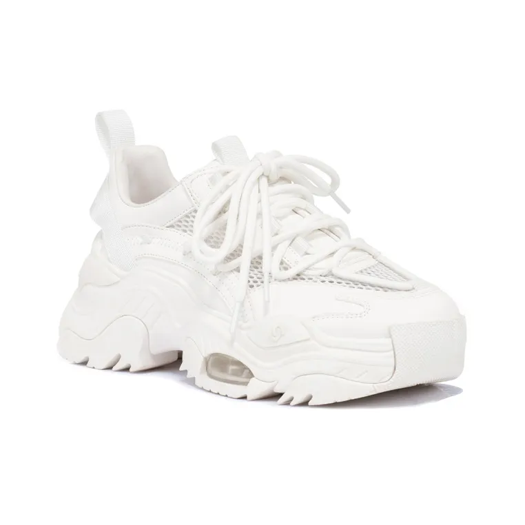 VITTORIO VENTURA Chunky Sneakers Women's Low Top White-1