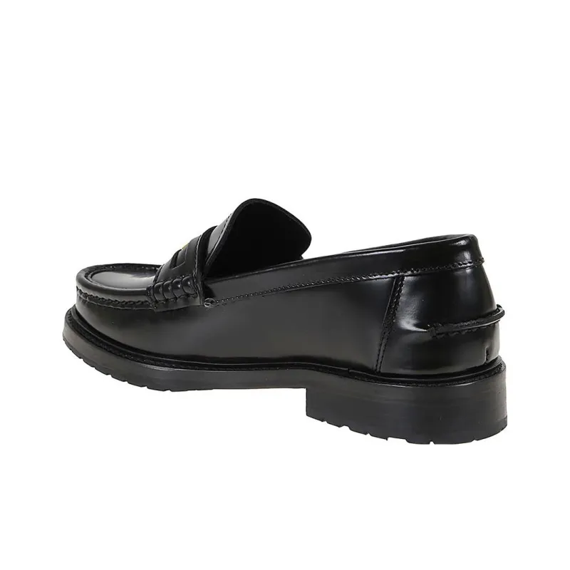 MOSCHINO Logo-lettering Leather Loafers-3