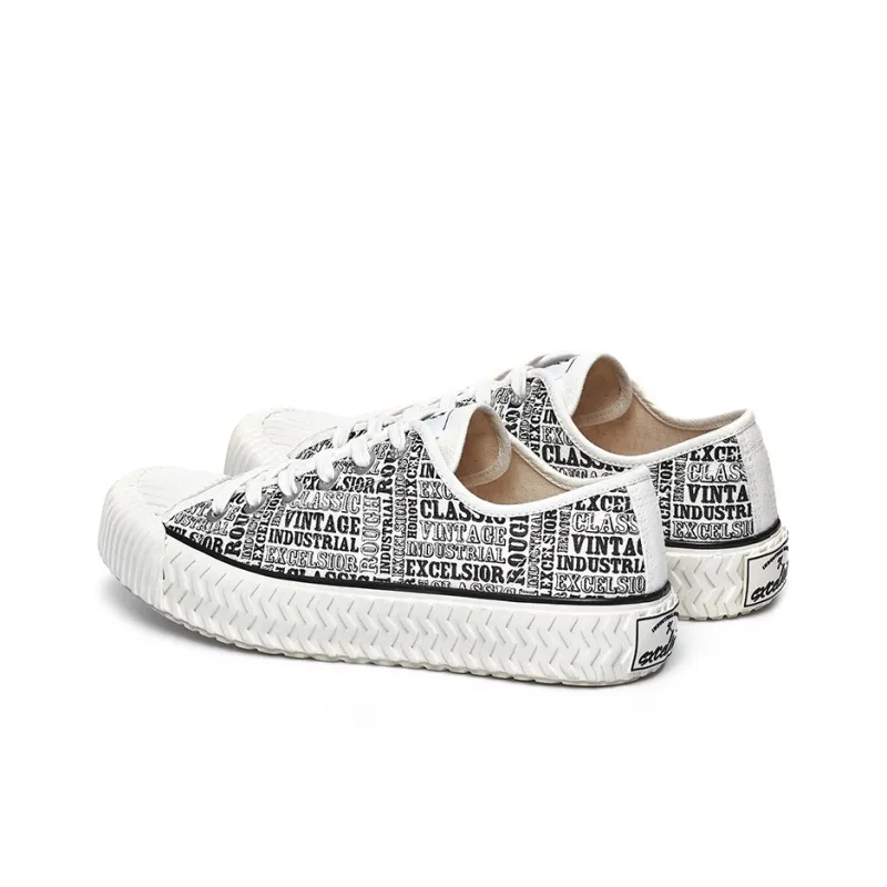 Excelsior Canvas Shoes Unisex Low Top Steam White-2