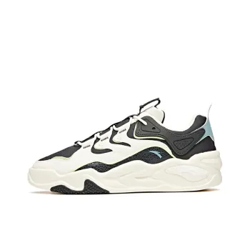 Anta Anti Slip Wear Resistant Low Top Chunky Sneakers Gray White Green