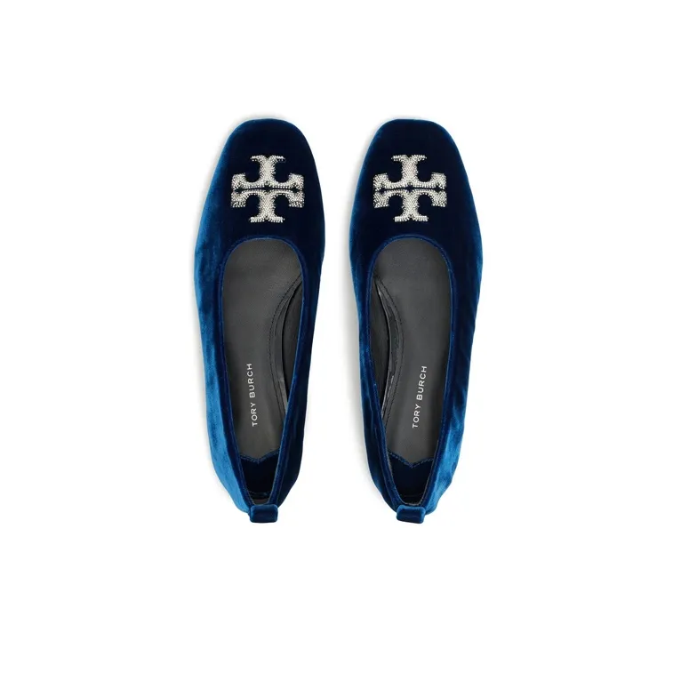 TORY BURCH Eleanor Pave Ballet Pumps-3