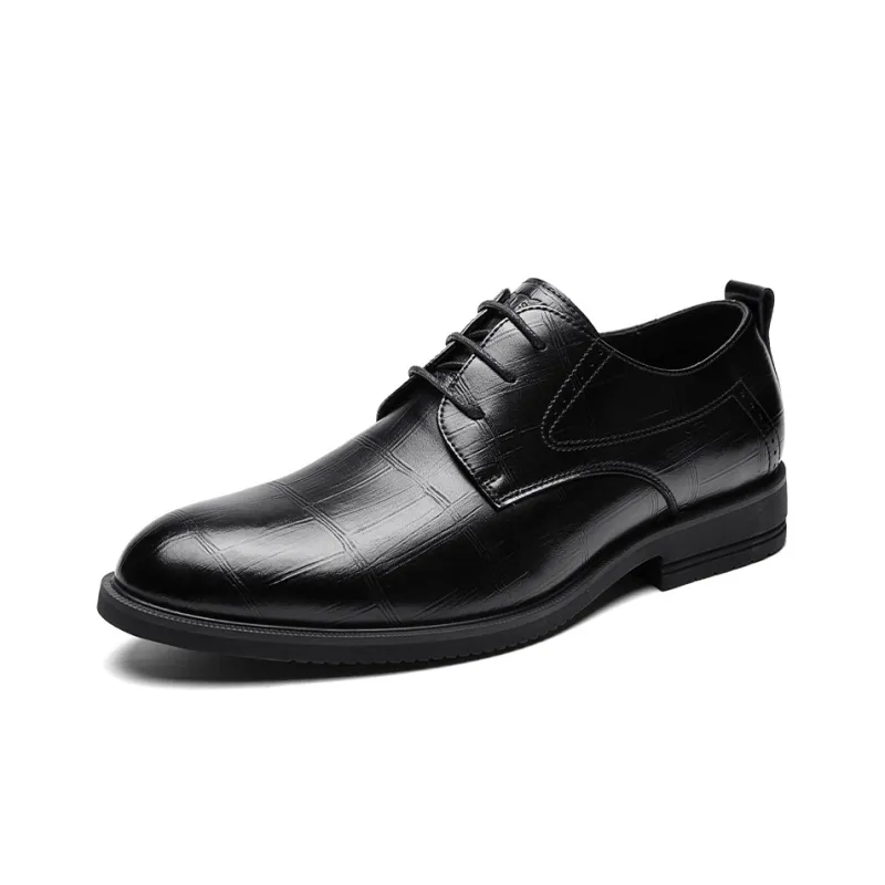 G.N.SHIJIA Dress Shoes Men Low Top Black/Brown-1