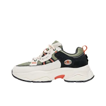 Champion Cushioning Wear Resistant Low Top Chunky Sneakers Men's White Black