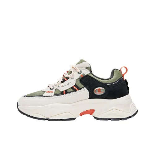 Champion Cushioning Wear Resistant Low Top Chunky Sneakers Men's White Black