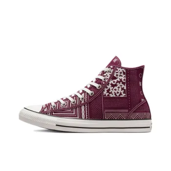 Converse Chuck Taylor All Star High 'Geometric Patchwork - Deep Bordeaux'