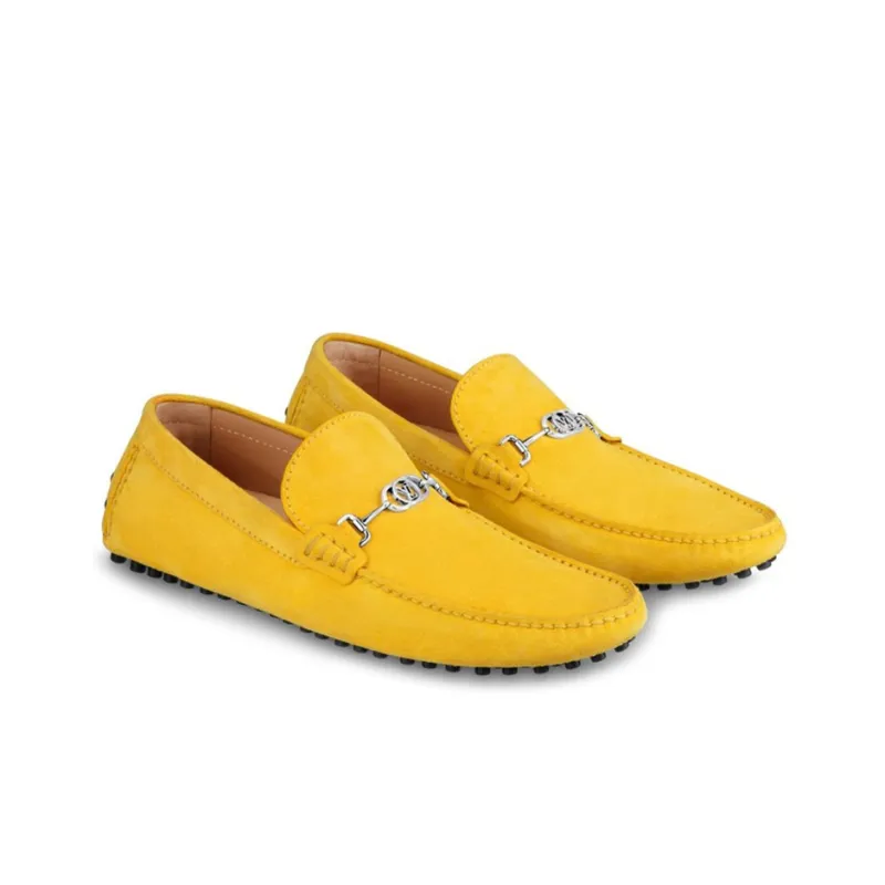 LOUIS VUITTON Porto Vecchio Gommino Loafers Women's Yellow-1