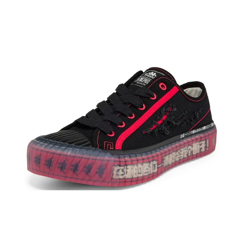One Piece x Kappa Low Top Canvas Shoes Unisex Black-0