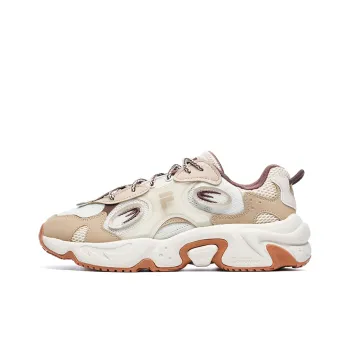 FILA FUSION Raccoon Cushioning Anti Slip And Wear Resistant Low Top Chunky Sneakers Women's White Sesame