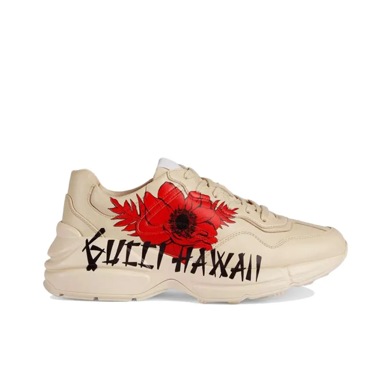GUCCI Women's Rhyton 'GUCCI Hawaii Poppy Print' Women's-1