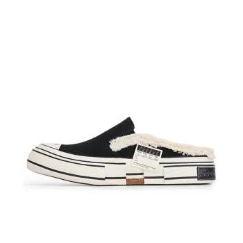 VESSEL G.O.P. Black Slip On No Laces Low-Top Canvas Shoes Unisex Black