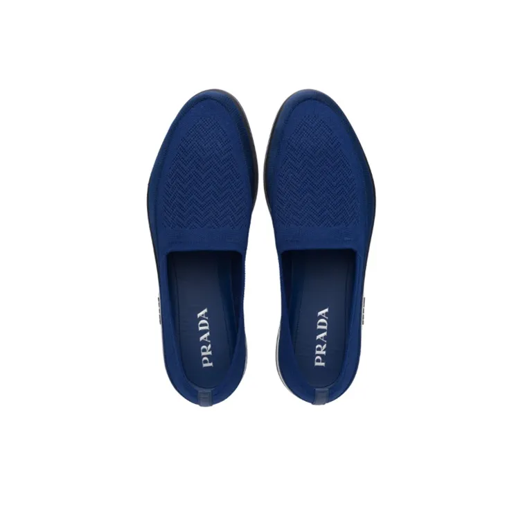 PRADA Knit Loafers Women's 'Sea Blue'-3