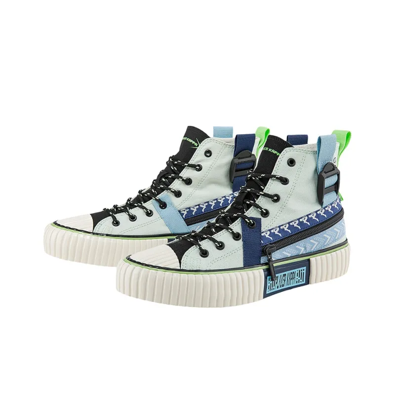 Kappa Gamer DJ Coverage Wear Resistant High Top Canvas Shoes Unisex Sail Blue-2