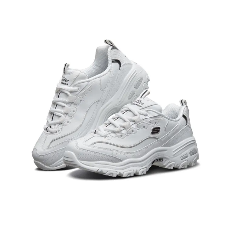 Skechers D'Lites Gs White/Black Women's-2