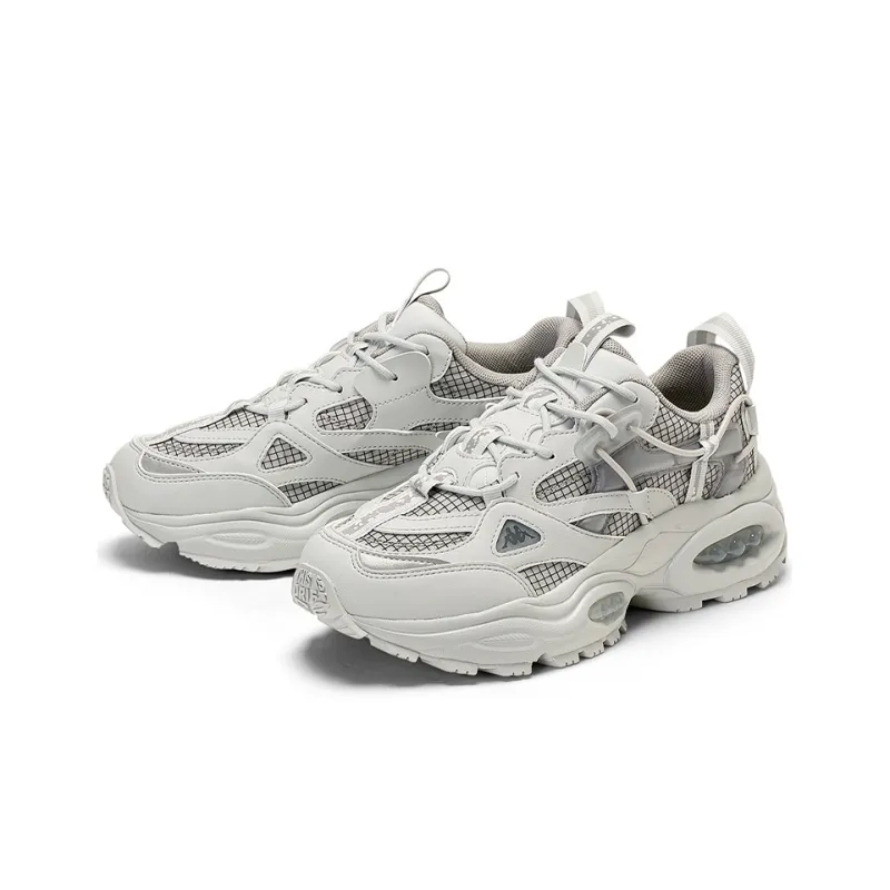 Kappa 3M Cushioning Anti Slip And Wear Resistant Low Top Chunky Sneakers Unisex Glacier Rain Gray-2