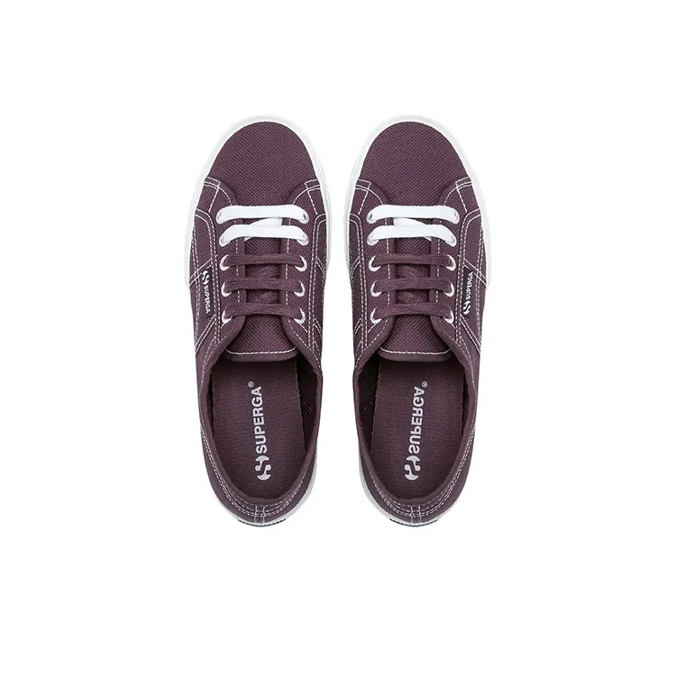 SUPERGA Canvas Shoes Unisex Low Top Burgundy-4