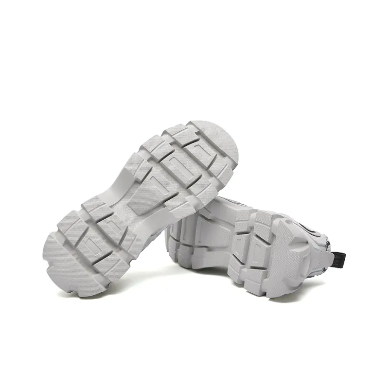 Anthony Miles Chunky Sneakers Men Low Top Gray-4