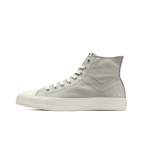 Pony Canvas Shoes Unisex High-Top Greige