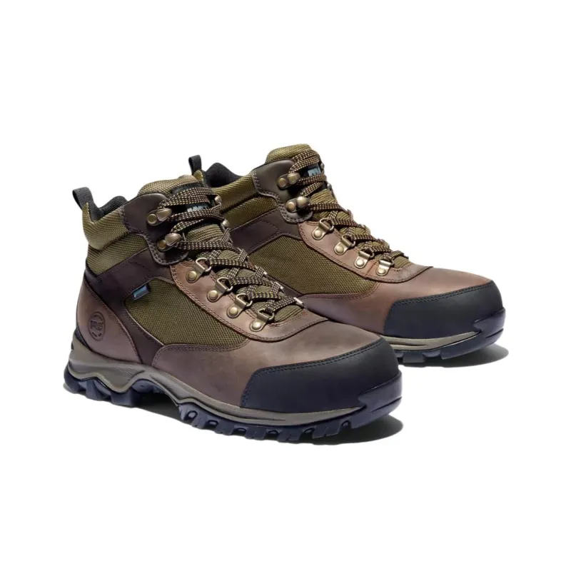 Timberland Keele Ridge Wear-Resistant Ankle-Length Outdoor Boots Brown Green-1