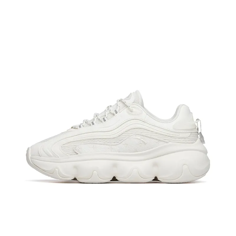 ANTA Life Collection Chunky Sneakers Women's Low Top Ivory White/Silver-0