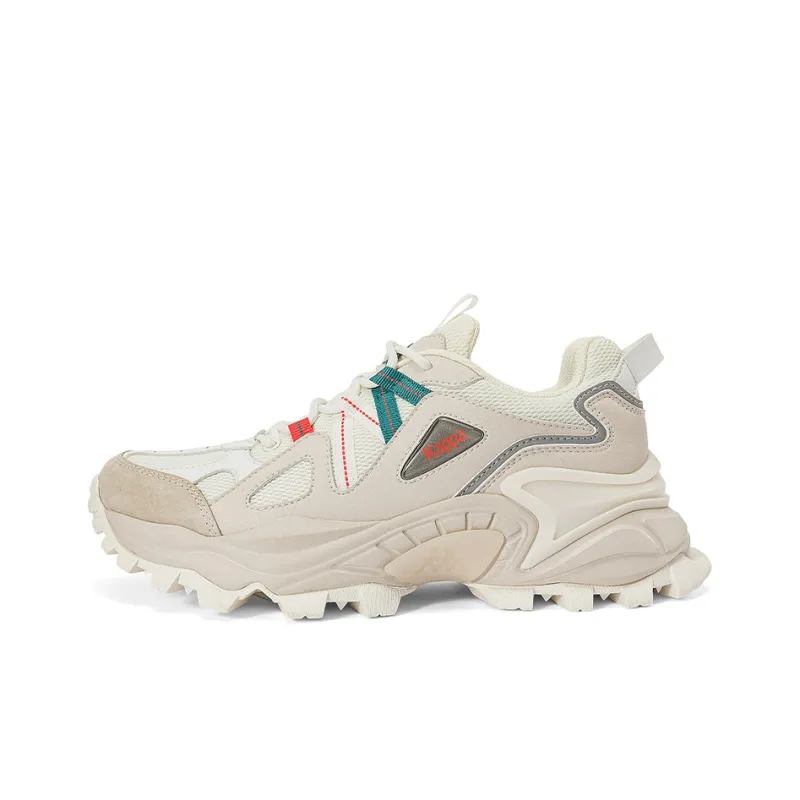 Kappa Anti-Slip And Wear-Resistant Coverage Low-Top Chunky Sneakers Unisex Beige-0