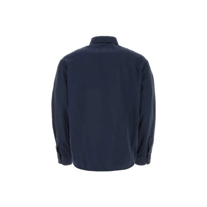 FAY Logo Patch Button Up Shirt Jacket-1