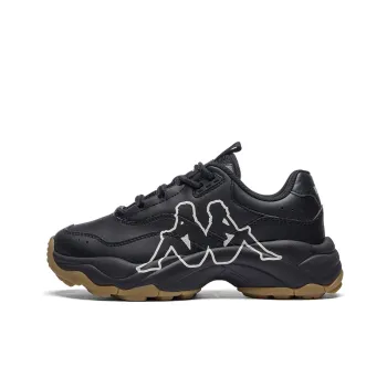 Kappa Cushioning Anti Slip Wear Resistant Breathable Support Height Increasing Low Top Chunky Sneakers Unisex Black
