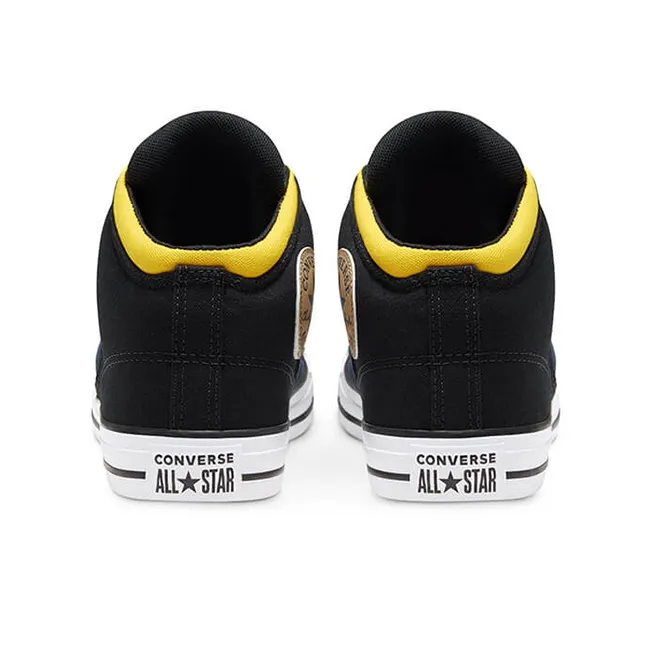 Converse Chuck Taylor All Star Anti-Slip And Wear-Resistant Coverage Mid-Top Canvas Shoes Unisex Blue Black-3