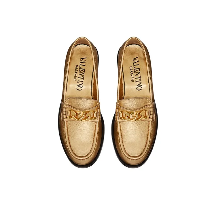 Valentino VLogo Chain-Link Slip-On Loafers Women's-3
