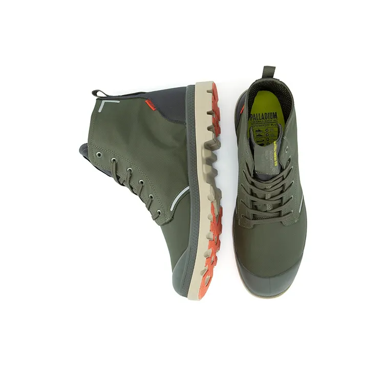 Palladium Pampa Canvas Shoes Unisex High Top White Whale Gray-3