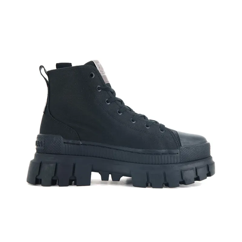 Palladium Revolt Hi TX Anti Slip And Wear Resistant Height Increasing High Top Canvas Shoes Women's Black-1