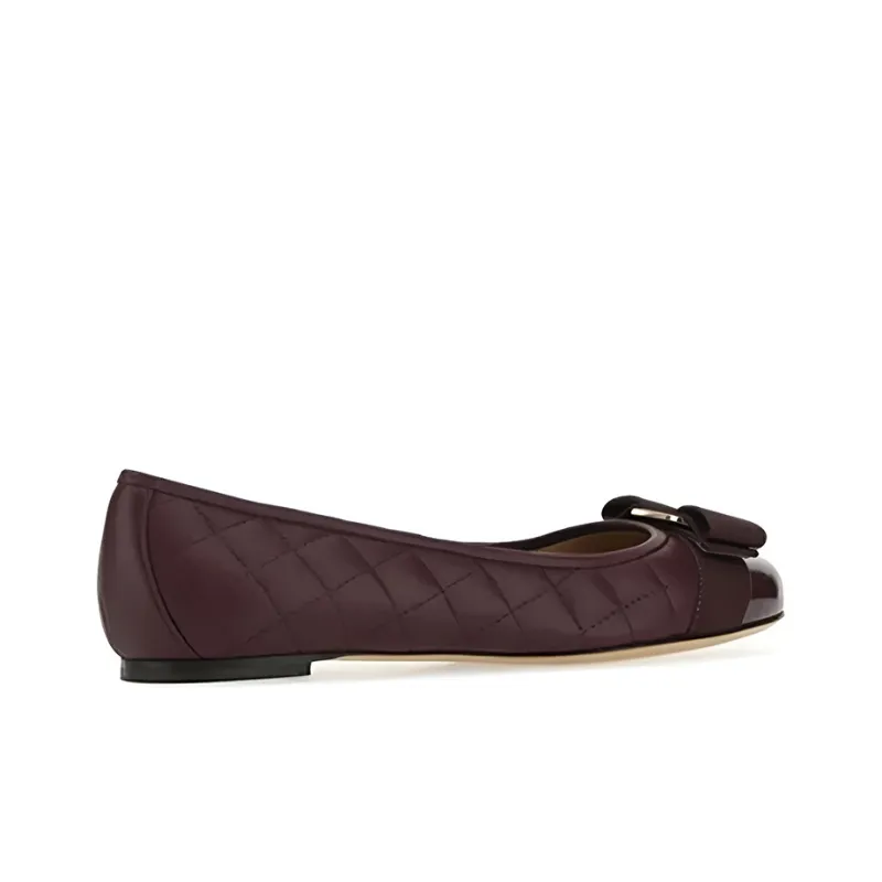 FERRAGAMO Varina Casual Single Shoes Women's Burgundy-3
