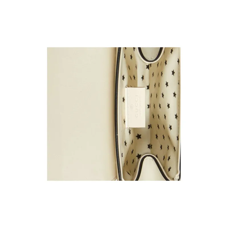 GUCCI Leather Saddle Bag Fanny Pack Sling Bag Shoulder Bag Crossbody Bag Kids' White-6