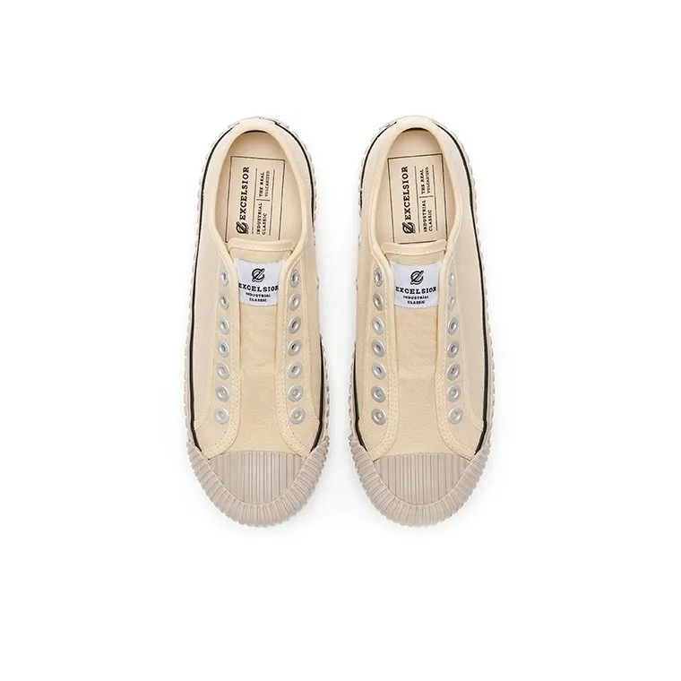 Excelsior Canvas Shoes Women's Low Top Cream-3