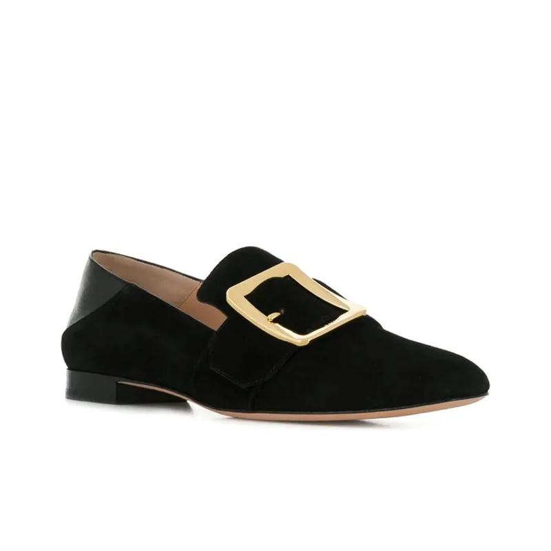 BALLY Fashion Loafers Flat Shoes Women's Black-2
