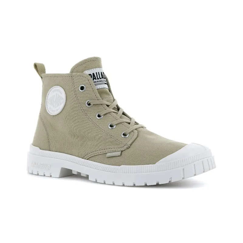 Palladium Pampa Sp20 Hi Canvas Slip Resistant Breathable High Top Canvas Shoes Unisex Khaki-2