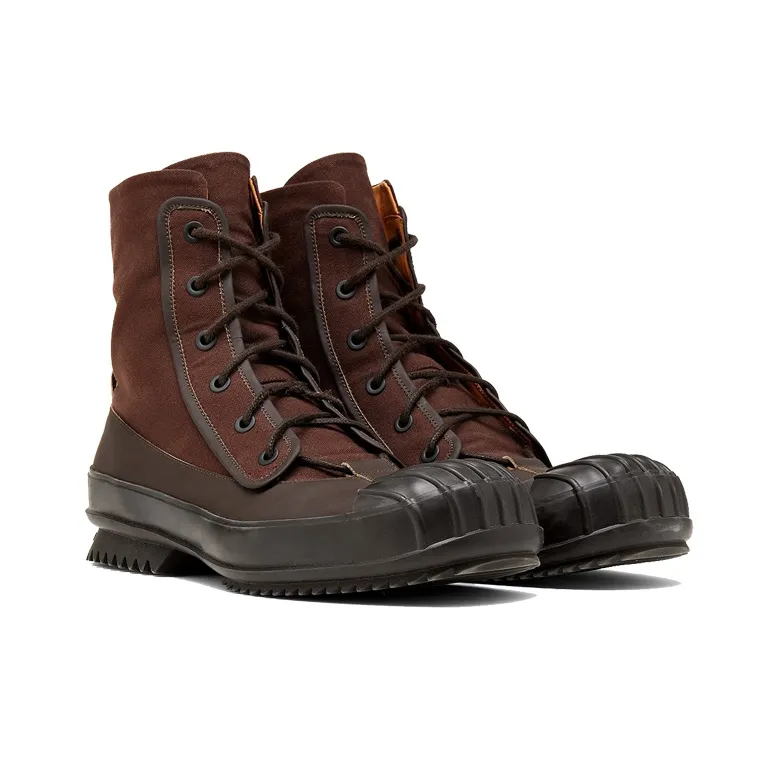 Maison Margiela Canvas Shoes Men High-Top Dark Brown-2