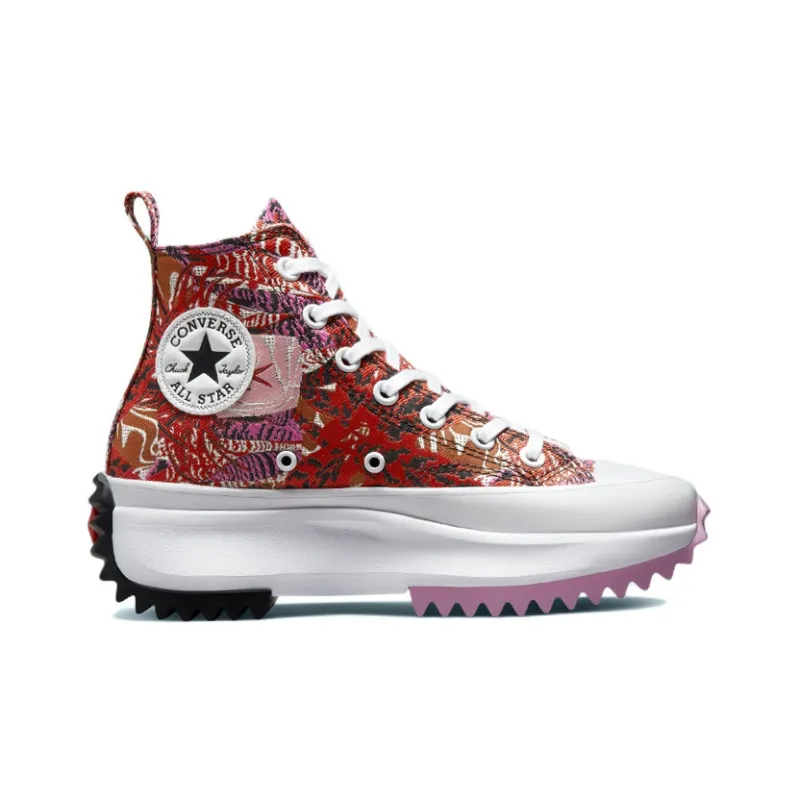 Converse Run Star Hike Platform Tropical Florals High Tops 'Mantra Orange'-1
