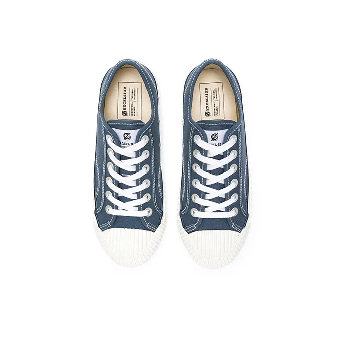 Excelsior Canvas Shoes Unisex Low Top Deep Sea Blue-3