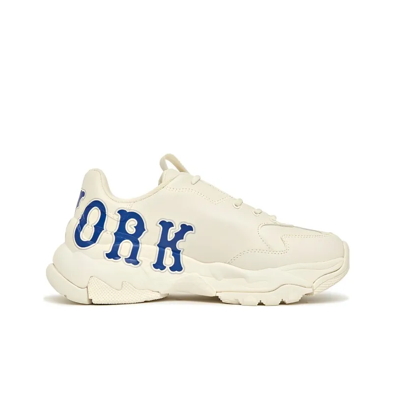 MLB Big Ball Chunky New York Yankees Anti Slip Wear Resistant Low Top Chunky Sneakers Unisex White Blue-1