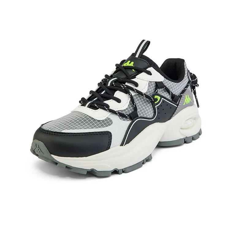 Kappa Shock Absorbers With Slip Resistant And Abrasion Resistant Properties Low Top Chunky Sneakers Unisex Black-1